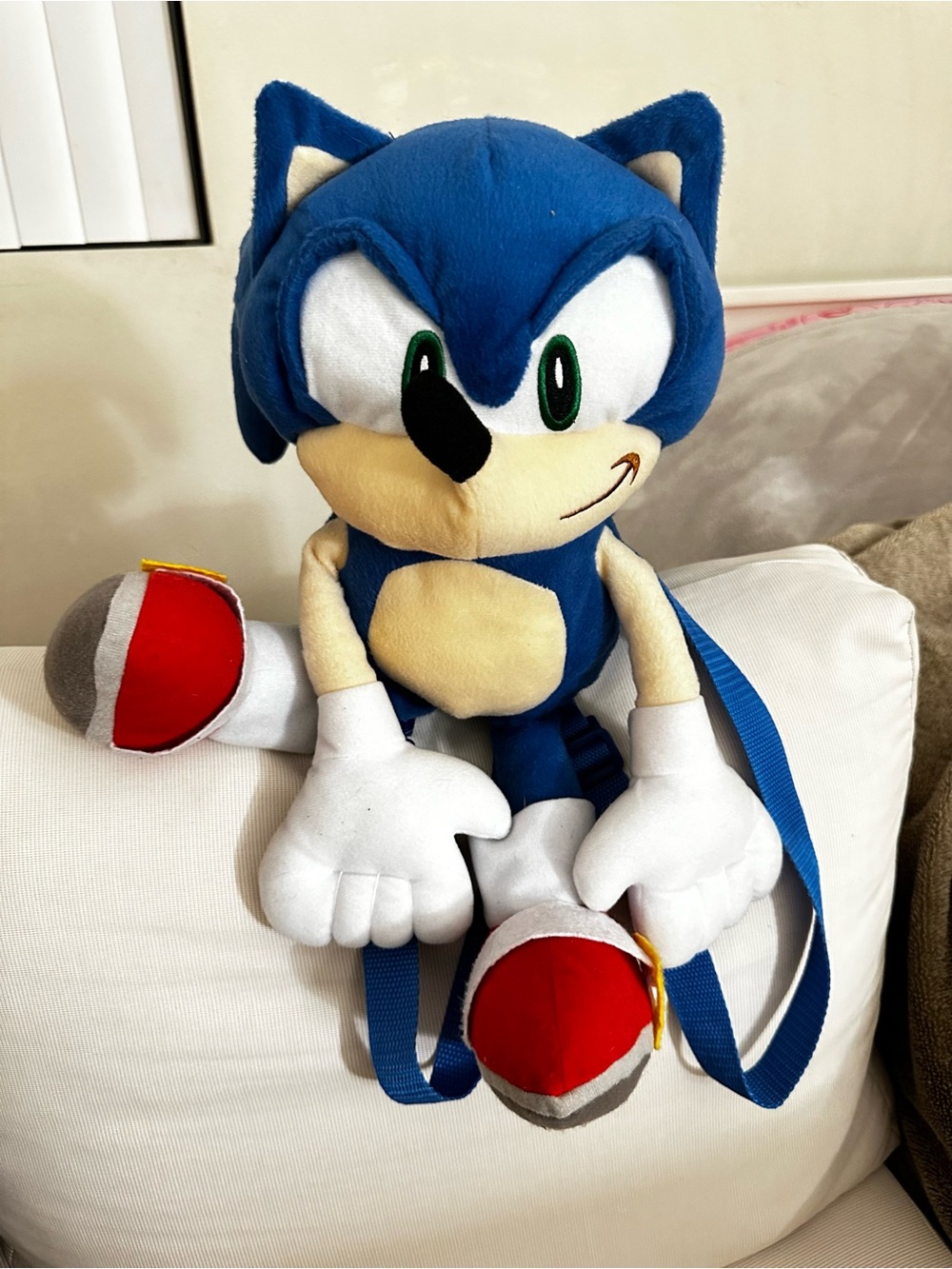 Sega Sonic the Hedgehog plush 17” backpack